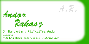 andor rakasz business card